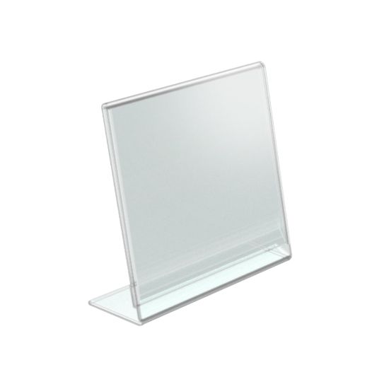 Picture of Azar Displays Acrylic L-Shaped Sign Holders, 3 1/2in x 5in, Clear, Pack Of 10