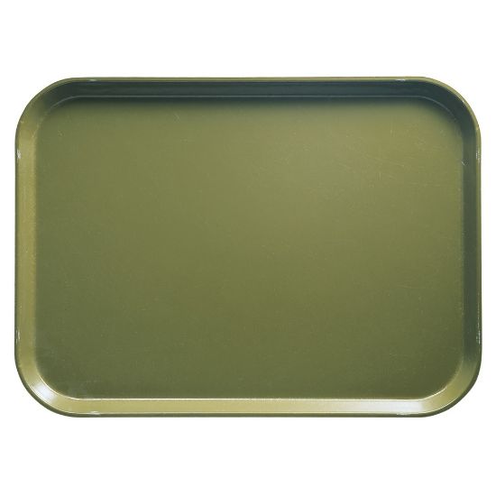 Picture of Cambro Camtray Rectangular Serving Trays, 15in x 20-1/4in, Olive, Pack Of 12 Trays