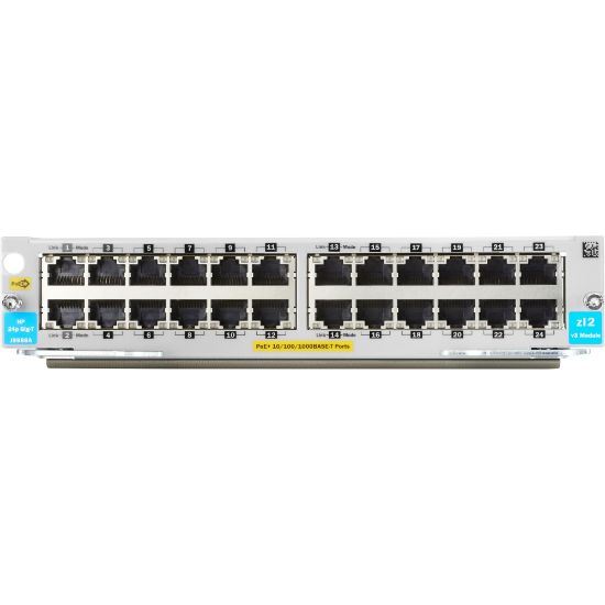 Picture of HPE - Expansion module - Gigabit Ethernet (PoE+) x 24 - for HPE Aruba 5406R, 5406R 16, 5406R 44, 5406R 8-port, 5406R zl2, 5412R, 5412R 92, 5412R zl2