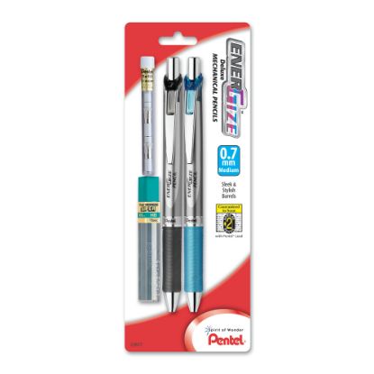 Picture of Pentel EnerGize Mechanical Pencils, Starter Set, 0.7 mm, Silver Barrel, Pack Of 2