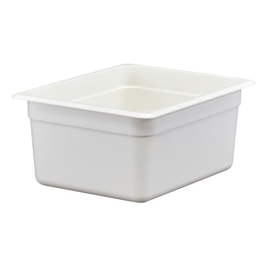 Picture of Cambro Camwear GN 1/2 Size 6in Food Pans, 6inH x 10-1/2inW 12-3/4inD, White, Set Of 6 Pans