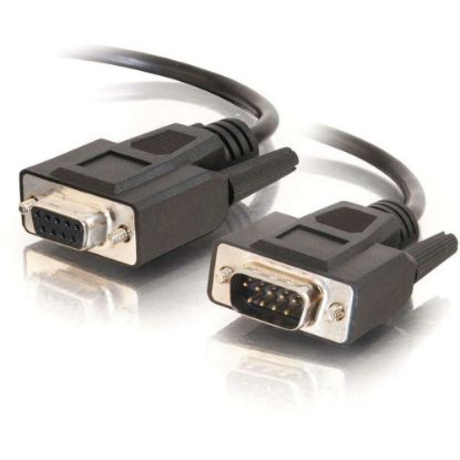 Picture of C2G 1ft DB9 M/F Extension Cable - Black - DB-9 Male Serial - DB-9 Female Serial - 1ft