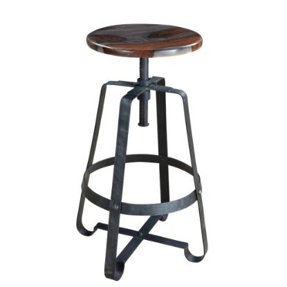 Picture of Coast to Coast Liverpool Adjustable Barstool, Brown/Gray