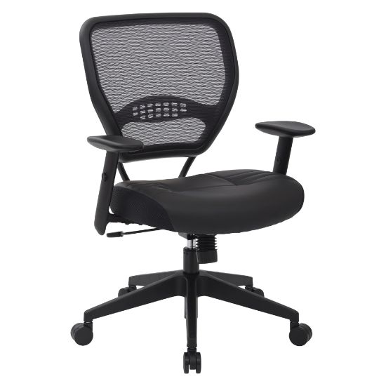 Picture of Office Star Space Seating Bonded Leather Mid-Back Chair, Black