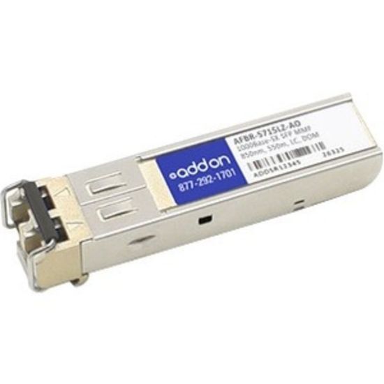 Picture of AddOn Avago AFBR-5715LZ Compatible TAA Compliant 1000Base-SX SFP Transceiver (MMF, 850nm, 550m, LC, DOM) - 100% compatible and guaranteed to work