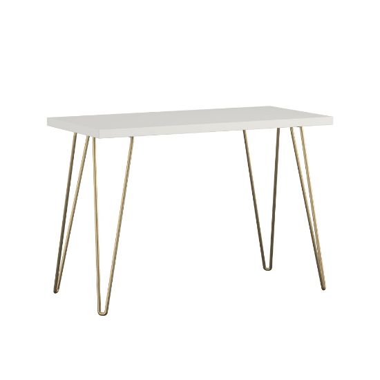 Picture of Ameriwood Home Owen 40inW Writing Desk, White/Gold