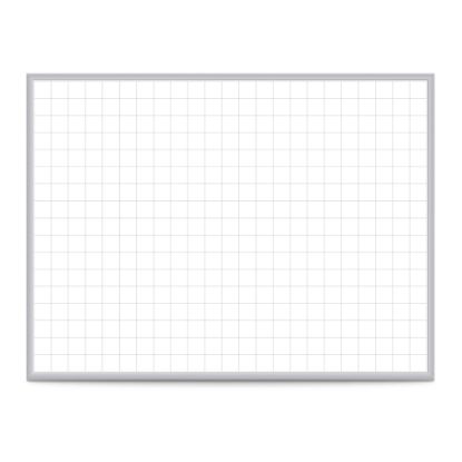 Picture of Ghent Grid Magnetic Dry-Erase Whiteboard, 48in x 96in, Aluminum Frame With Silver Finish