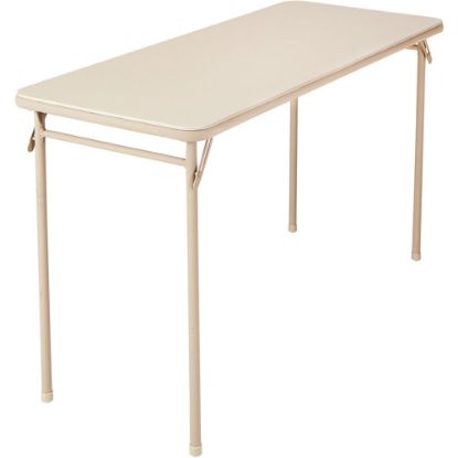 Picture of COSCO Serving Folding Table, 28inH x 20inW x 48inD, Antique Linen