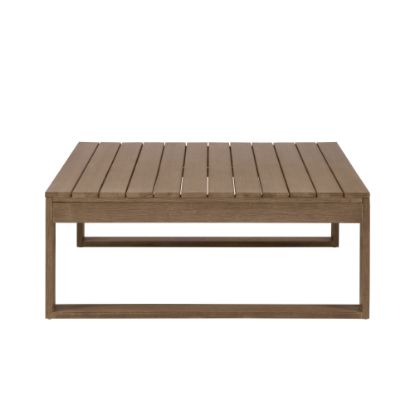 Picture of Linon Boleyn Wood Outdoor Furniture Coffee Table, 15inH x 37-2/5inW x 37-2/5inD, Natural