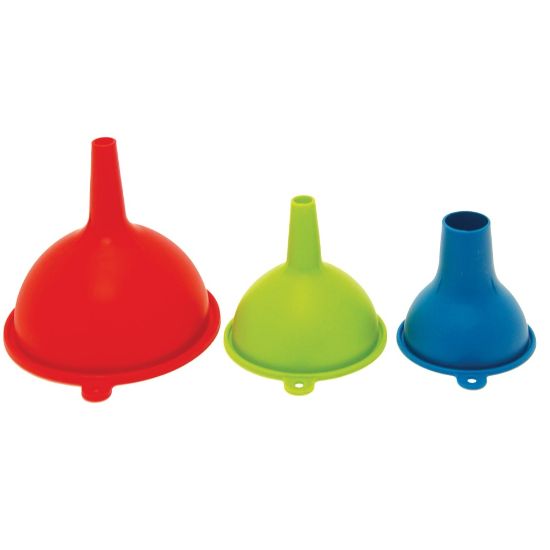 Picture of Starfrit Gourmet 3-Piece Silicone Funnel Set, 4-1/2in x 5in