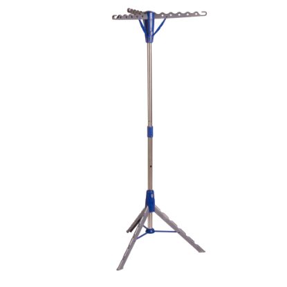 Picture of Honey-Can-Do Folding Tripod Drying Rack, 64 1/2inH x 26inW x 26inD, Blue/Gray