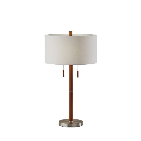 Picture of Adesso Madeline Table Lamp, 28inH, Brushed Steel Base/White Shade