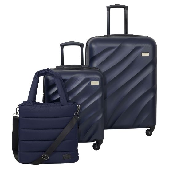 Picture of Geoffrey Beene Puffer Hardside 3-Piece Luggage Collection, Navy