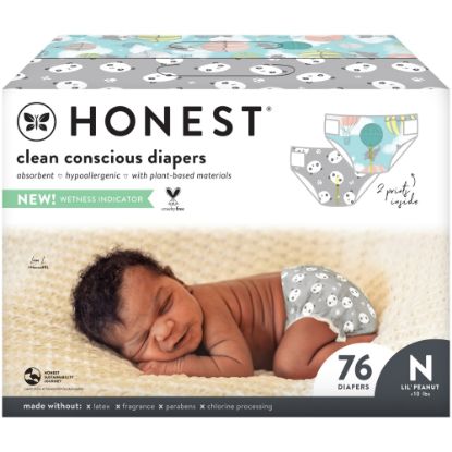 Picture of The Honest Company Clean Conscious Diapers, Size 0, Sage, Box Of 76 Diapers