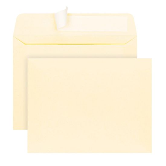 Picture of Office Depot Brand Invitation Envelopes, A2, 4-3/8in x 5-3/4in, Clean Seal, Ivory, Box Of 100