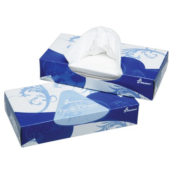 Picture of SKILCRAFT Facial Tissue, 66 Sq. In., 12 Boxes Per Pack (AbilityOne 8540-00-793-5425)