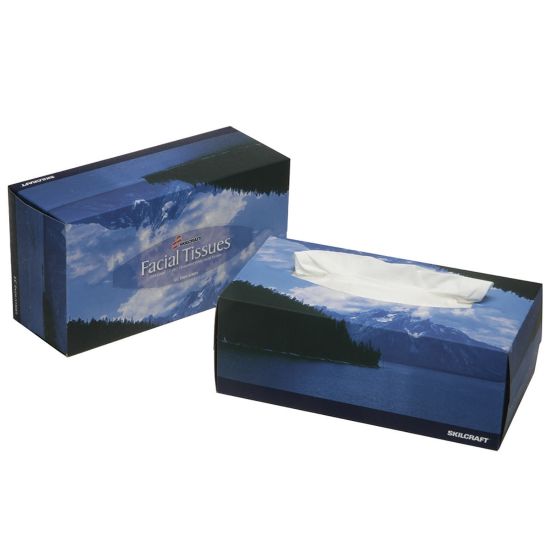 Picture of SKILCRAFT Facial Tissue, 66 Sq. In., 6 Boxes Per Pack (AbilityOne 8540-00-281-8360)