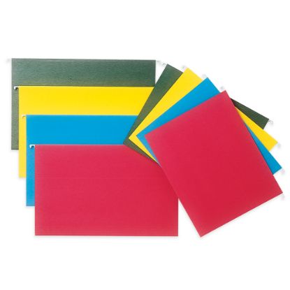 Picture of SKILCRAFT Hanging File Folders, 1/5 Cut, 2in Expansion, Letter Size, Green, Box Of 25 Folders (AbilityOne 7530-01-364-9498)