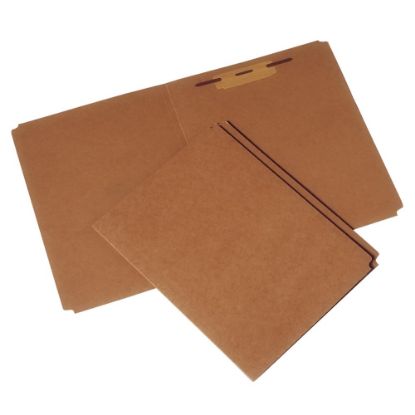 Picture of SKILCRAFT Heavy-Duty File Folders, With 1 Fastener, Straight Cut, Letter Size, Kraft, 30% Recycled, Pack Of 100 (AbilityOne 7530-00-926-8978)