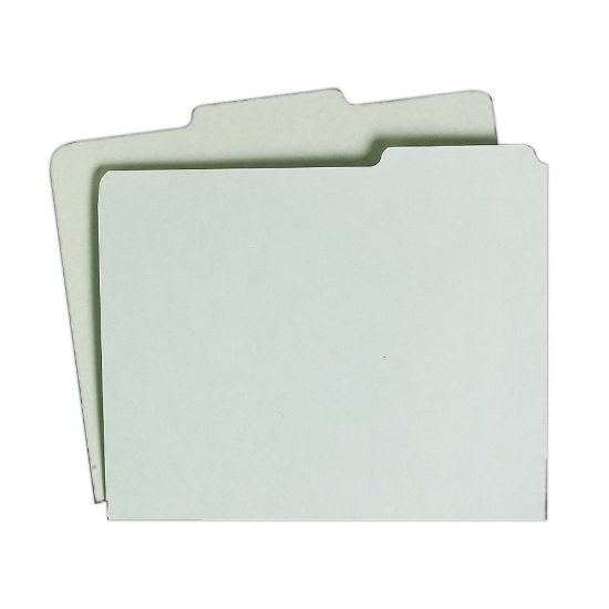 Picture of SKILCRAFT File Guide Card Sets, 1/3 Cut, 1st Position, Letter Size, 50% Recycled, Green, Pack Of 100 (AbilityOne 7530-00-988-6515)