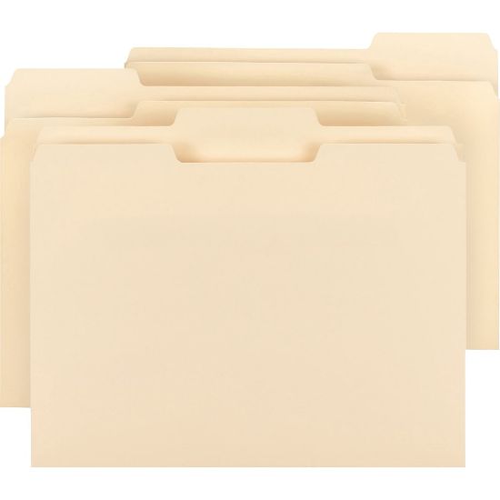 Picture of Business Source 1/3-Cut Tab File Folders, 3/4in Expansion, Letter Size, Manila, Box Of 150 Folders