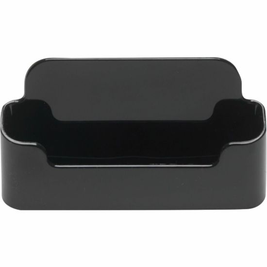 Picture of Deflecto Single Business Card Holder, 1.9in x 3.4in x 1.5in, Black