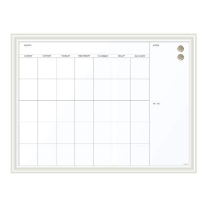 Picture of U Brands Magnetic Dry-Erase Monthly Calendar Board, 40in X 30in, White Decor Frame (2918U00-01)