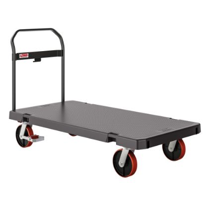 Picture of Suncast Commercial Heavy-Duty Resin Platform Truck, 40inH x 30inW x 60inL, Gray