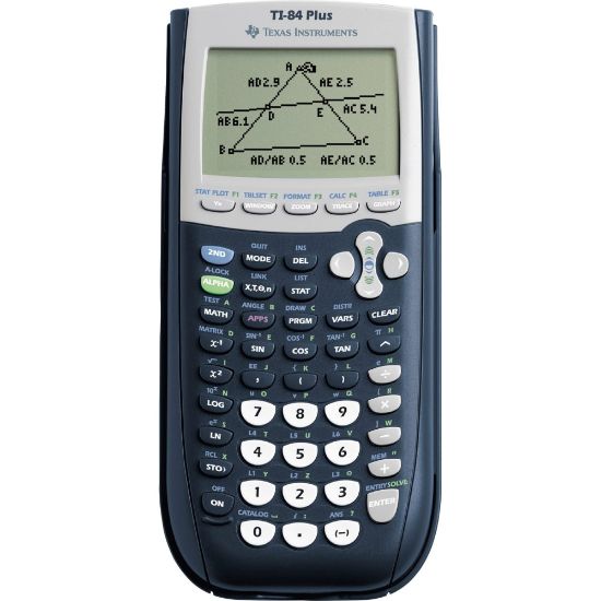 Picture of Texas Instruments TI-84 Plus Graphing Calculator, Black/Silver/White