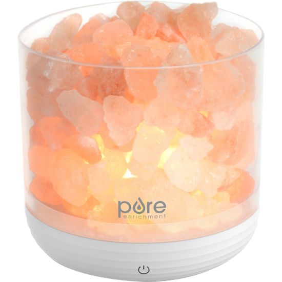 Picture of Pure Enrichment PureGlow USB Salt Lamp, 4-3/8inH x 4-1/2inW x 4-1/2inL, Pink