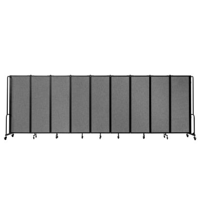 Picture of National Public Seating Room Divider, 3-Section, 72inH x 27inW x 210inD, Gray