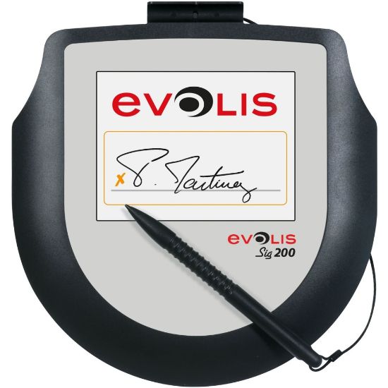 Picture of Evolis Sig200 Signature Pad - Backlit LCD - 3.98in x 2.99in Active Area LCD - Backlight - 640 x 480 - USB