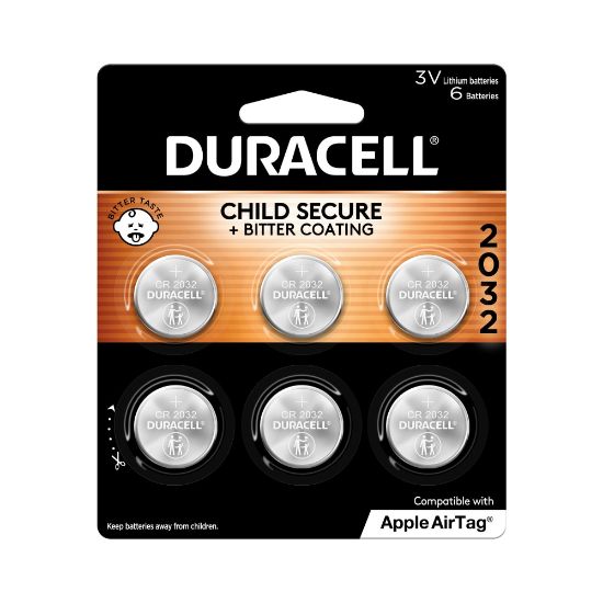 Picture of Duracell 2032 3V Lithium Coin Batteries, Pack of 6