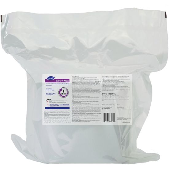 Picture of Diversey Oxivir 1 Disinfectant Wipes, 11in x 12in, 160 Wipes Per Pouch, Case Of 4 Pouches