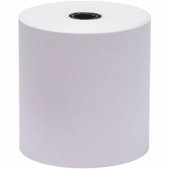 Picture of Business Source 1-Ply Adding Machine Rolls - 3in x 165 ft - 50 / Carton - Sustainable Forestry Initiative (SFI) - Lint-free, End of Paper Indicator, Single Ply - White