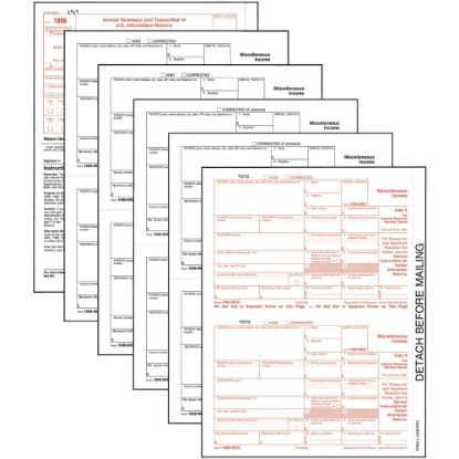 Picture of TOPS 5-part 1099-MISC Tax Forms - 5 Part - White - 50 / Pack