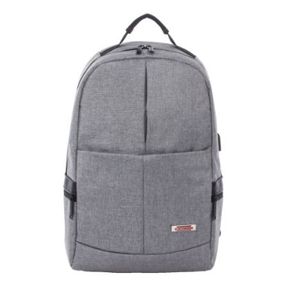 Picture of Swiss Mobility Sterling Slim Business Backpack With 15.6in Laptop Pocket, Gray