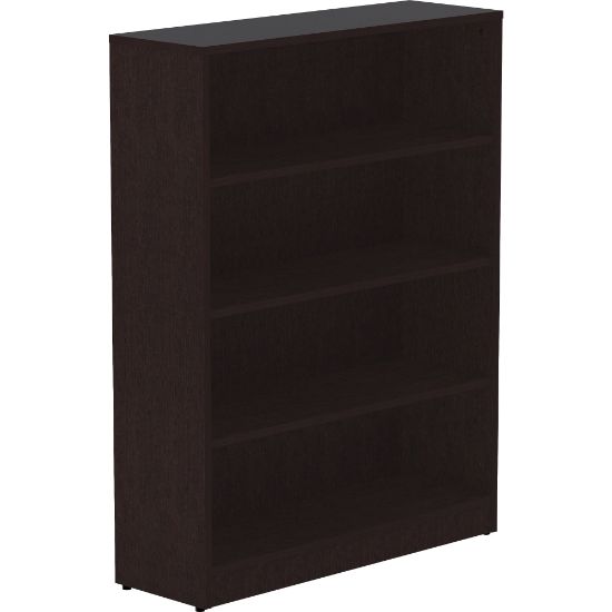 Picture of Lorell Essentials 48inH 4-Shelf Bookshelf, Espresso