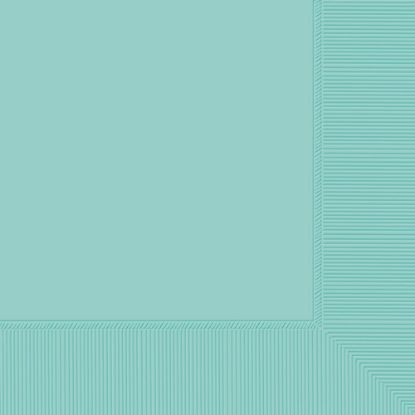 Picture of Amscan Lunch Napkins, 6-1/2in x 6-1/2in, Robins Egg Blue, 100 Napkins Per Pack, Case Of 4 Packs