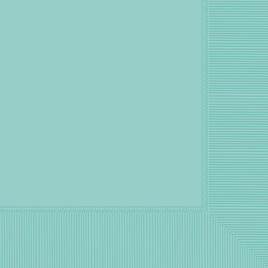 Picture of Amscan Lunch Napkins, 6-1/2in x 6-1/2in, Robins Egg Blue, 100 Napkins Per Pack, Case Of 4 Packs