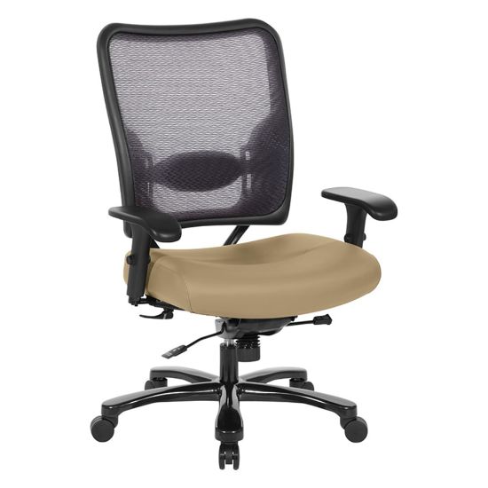 Picture of Office Star 75 Series Big & Tall Ergonomic Double AirGrid Back And Custom Fabric Seat Chair, Buff