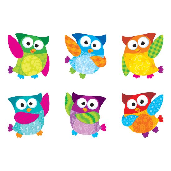 Picture of TREND Mini Accents Variety Pack, Owl-Stars!, 3in, Assorted Colors