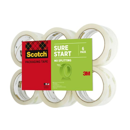 Picture of Scotch 3500 High-Performance Packaging Tape Refill Rolls, 3in Core, 1-7/8in x 54-5/8 Yd., Clear, Pack Of 6