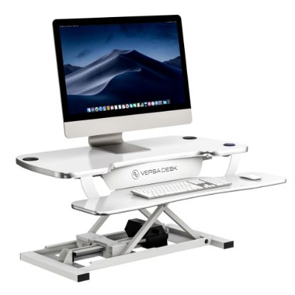 Picture of VersaDesk Power Pro Sit-To-Stand Height-Adjustable Electric Desk Riser, 36inW x 24inD, White