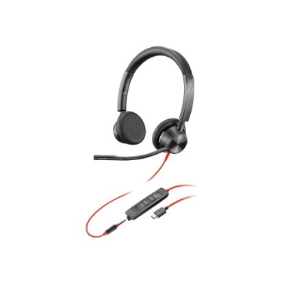 Picture of Poly Blackwire 3325 Microsoft Teams Certified USB-C Headset - Stereo - USB Type C, Mini-phone (3.5mm) - Wired - 32 Ohm - 20 Hz - 20 kHz - On-ear - Binaural - Open - 7.05 ft Cable - Omni-directional Microphone