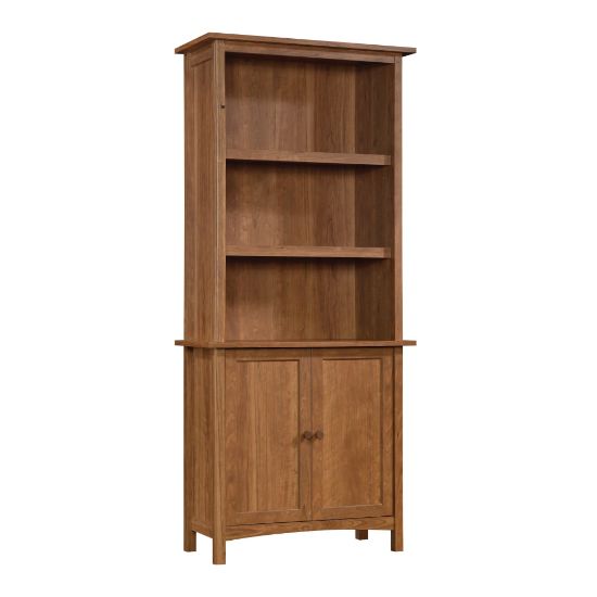 Picture of Sauder Union Plain 72inH Library With Doors, Prairie Cherry