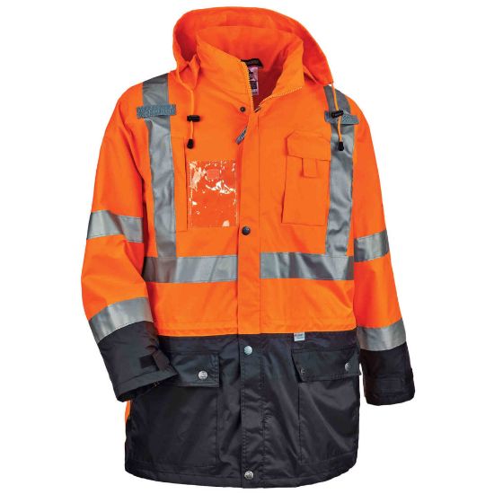 Picture of Ergodyne GloWear 8386 Type R Class 3 High-Visibility Outer Shell Jacket, X-Large, Orange