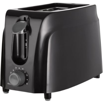 Picture of Brentwood TS-260B Cool Touch 2-Slice Toaster, Black - 750 W - Toast, Bagel, Browning, Bread, Pastry, Waffle - Black