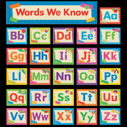 Picture of Scholastic Teachers Friend Tape It Up! Alphabet Mini Bulletin Board Set, Pre-K To Grade 6