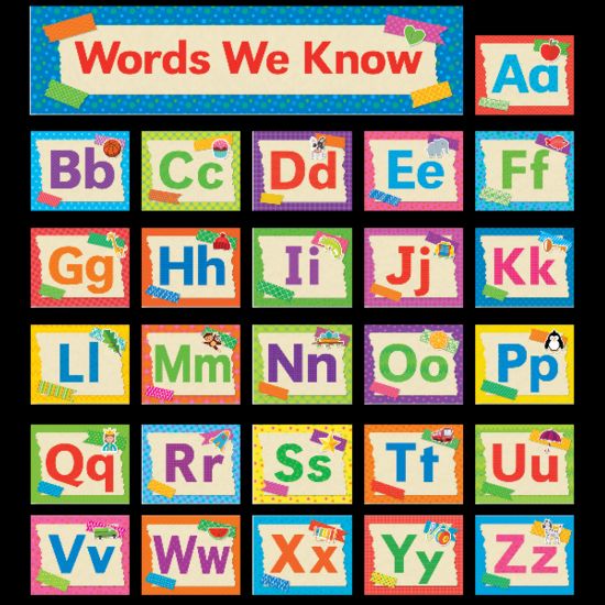 Picture of Scholastic Teachers Friend Tape It Up! Alphabet Mini Bulletin Board Set, Pre-K To Grade 6